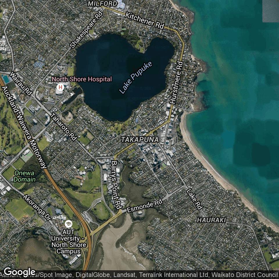 Map of Map of Takapuna, Auckland